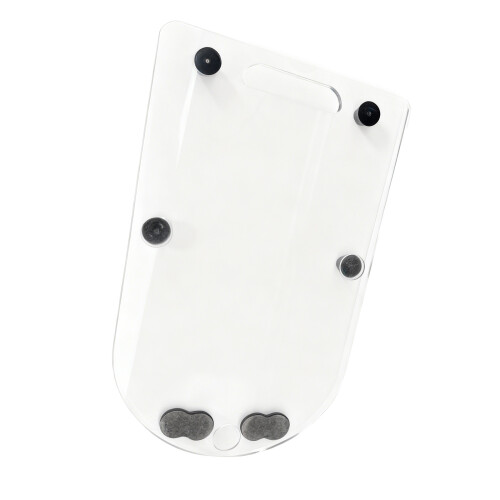 Wheeled Acrylic Sliding Pad Skateboard For TM7-Transparent