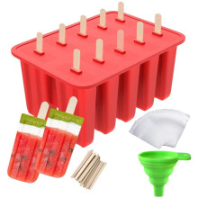 Formas de silicone criativas para picolé, design que economiza espaço, garantindo picolés frescos e caseiros. Livre de BPA, oferece diversos