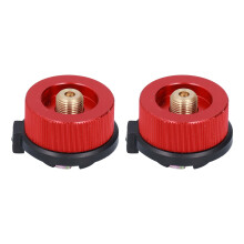 Adaptador para cartucho de combustible, kit portátil de recarga de gas para aventuras al aire libre, función de cierre automático que garantiza la