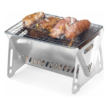 Grill compact pour le chef aventurier, réchaud de camping portable avec sources de combustible illimitées, votre compagnon idéal pour le camping