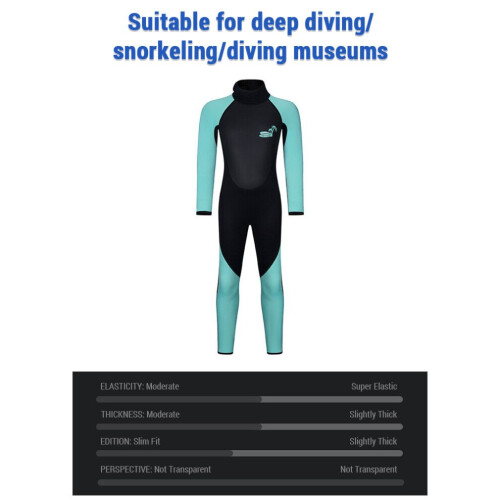 Muta intera corta in neoprene da 3 mm per bambini, per surf e nuoto 1