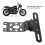 Supporto per luce targa per moto Hunter 350 2022-2024, ferro nero 4