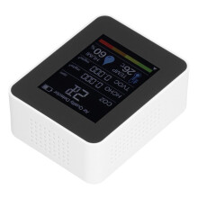 Meet de CO2-concentratie in huis met de ZNAZ2CO3 5-in-1 infraroodsensor (wit).