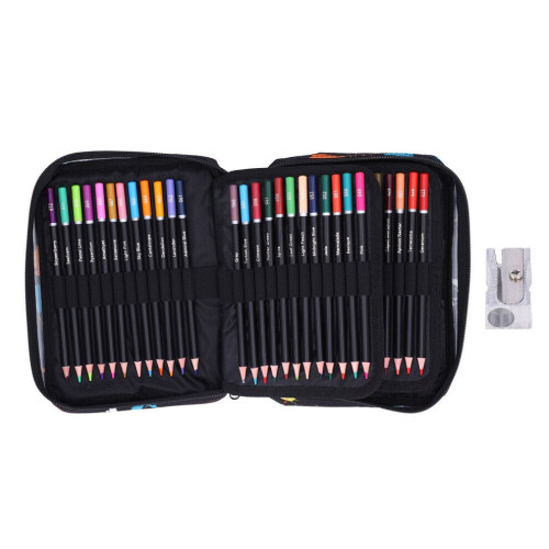 72 Colored Pencils Zipper Case Set - Soft Core, Refill Extender 1