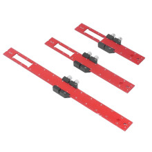 Ensemble de 3 règles en aluminium pour le travail du bois, équerre en T, 6 po/8 po/12 po, rouge