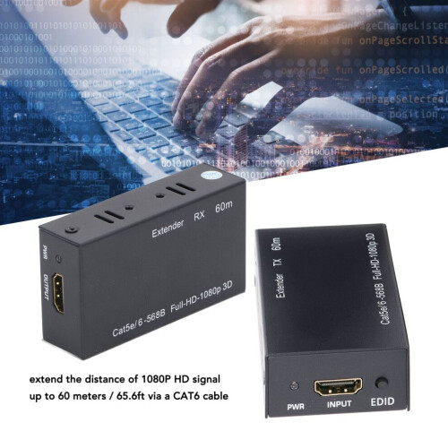 Extensor HD de 65,6 yardas de aleación de aluminio 1080P Plug & Play 2
