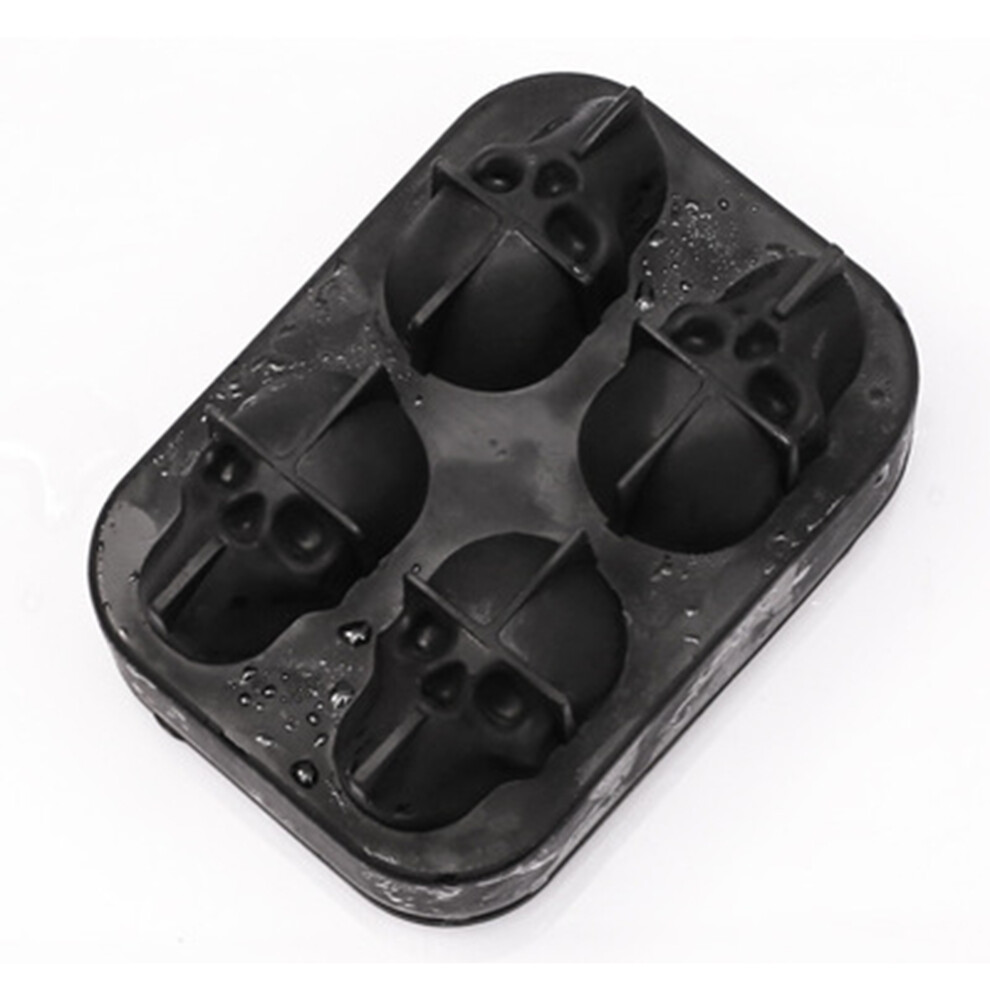 Flexible High-Grade Silicone Ice Cube Maker, Spooky Delights With Easy Cleaning Guarantee For Halloween And Creative Celebrations, Multi-Skull Product 9155353280775