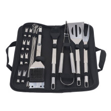 Ensemble de 20 ustensiles de barbecue en acier inoxydable avec sac de rangement | Ustensiles pour grillades