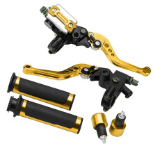 Juego de palancas de freno y embrague de aleación de aluminio de 7/8'' y 22 mm para motocicleta - Universal