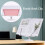 Desktop Book Stand with 360 Rotating Base, Foldable, Adjustable, White 4