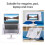 Desktop Book Stand with 360 Rotating Base, Foldable, Adjustable, White 3