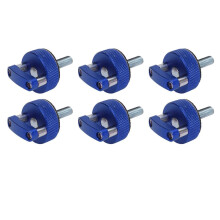 6 stuks blauwe bevestigingsclips van massief aluminium voor hardtop van Jeep Wrangler JK JLU