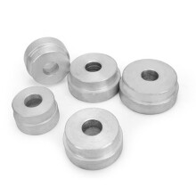 Juego de extractores de rodamientos de 17 piezas, aleación de aluminio, plateado y rojo