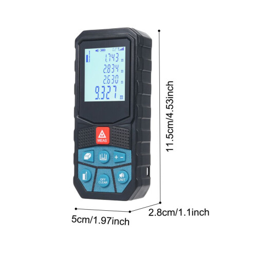 High-Accuracy Laser Distance Meter, 70m Range, 2 1