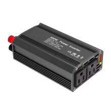 Inverter di potenza per auto da 300 W da 12 V a 110 V con USB-C e QC3.0 nero