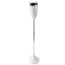 Elegante posacenere bianco con grande capacità e regolazione telescopica dell'altezza
