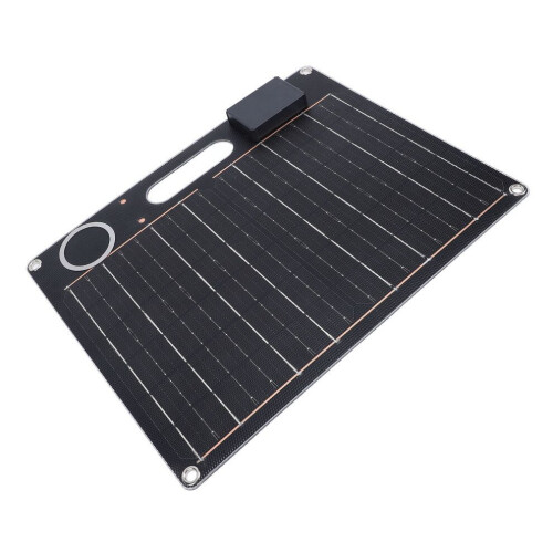 30W Solar Panel Charger, Dual USB & Type-C, 35.3x28.3cm