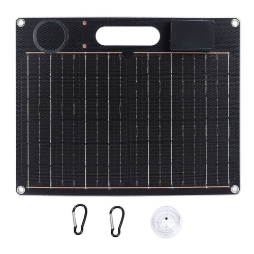 30W Solar Panel Charger, Dual USB & Type-C, 35.3x28.3cm 2