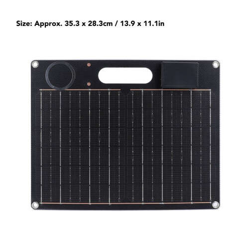 30W Solar Panel Charger, Dual USB & Type-C, 35.3x28.3cm 1