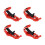 Robuuste dakdrager van zinklegering met schepbevestiging, rood, 596 g 1