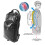 Thickened PU Leather Drumstick Backpack Black, Multi-Functional Storage 4