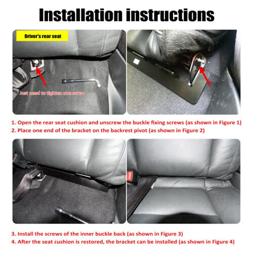Support de fixation pour siège auto Citroën C-Quatre avec kit d'ancrage ISOFIX