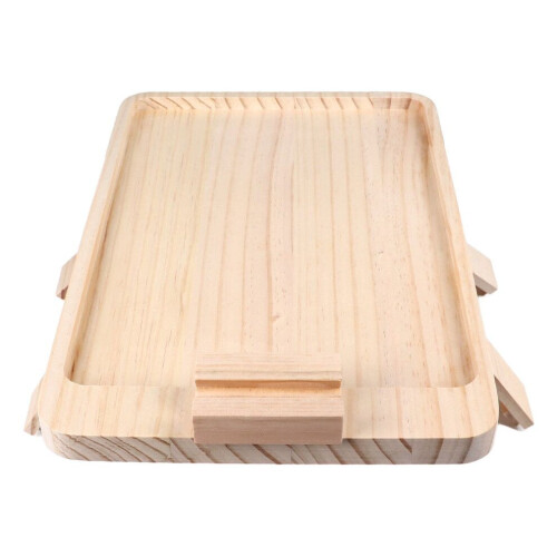 Sturdy Pinewood Sofa Armrest Tray, Adjustable & Foldable, Rotating Bracket