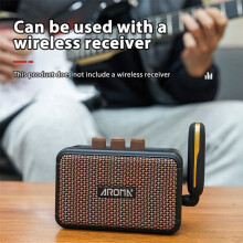 Oplaadbare 5W gitaarluidspreker met clean/overdrive-effecten en Bluetooth 5.3-connectiviteit.