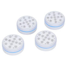 Wasserdichtes LED-Poolbeleuchtungsset mit Magnet-/Saugfuß, 4-teilig, Fernbedienung
