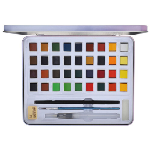 Aquarellfarben-Set, 36 Farben, Blockdose 1