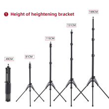 Foldable 74.4in Tripod Stand 5kg Max Load Versatile for Video/LED/Reflector