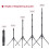 Foldable 74.4in Tripod Stand 5kg Max Load Versatile for Video/LED/Reflector 1