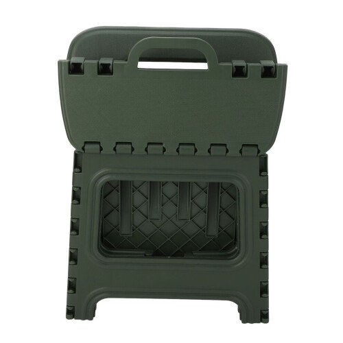 Folding PP Kids Step Stool with Handle - Green, Small, Portable, S 2
