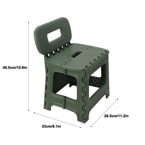 Folding PP Kids Step Stool with Handle - Green, Small, Portable, S 1