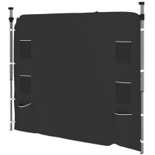 Seitenwand-Ersatzteil für Gartenpavillons, 195 x 295 cm, schwarzes, strapazierfähiges und wetterfestes