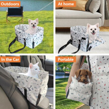Seggiolino auto impermeabile per cani e gatti di piccola taglia, 42x23x24 cm