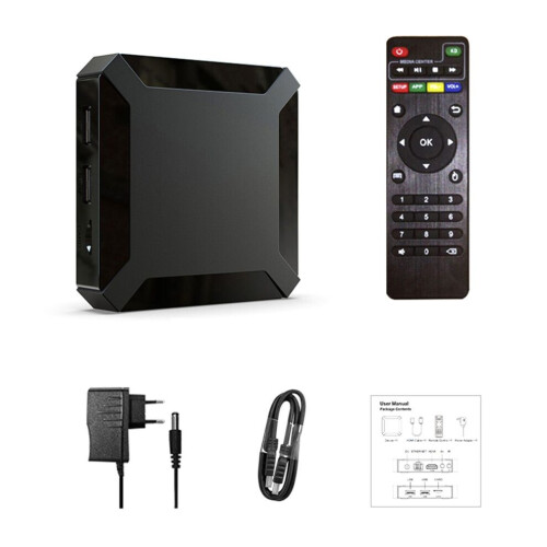 Android TV Box 4K 2+16GB HEVC HDR WiFi HDMI Nero 2