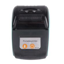 Kabelloser, tragbarer Belegdrucker mit Bluetooth, Thermodrucker für Rechnungen, 58 mm (Blau)