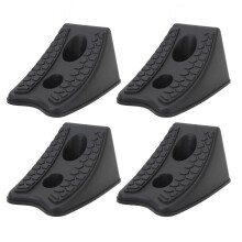 Cunei in gomma per ruote per impieghi gravosi, set da 4 pezzi, per rimorchi auto, camper, antiscivolo,