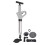 Kit de débouchage WC à ventouse haute pression avec têtes interchangeables, gris 3