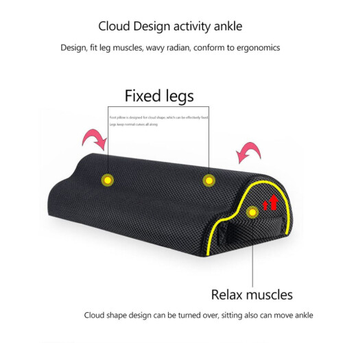 Ergonomic Foot Rest Under Desk Cushion 40*20*10cm Black Soft Support 2