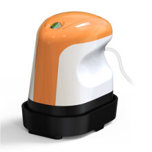 Mini värmepress 6x9cm handhållen transferstrykjärn, vit/orange, 150W
