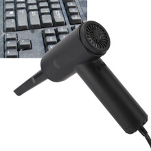 Powerful 100000RPM Compressed Air Duster with Light, Portable Black Stepless Speed