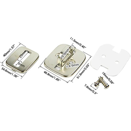 AntiTheft Security Base Plate Zinc Alloy Electroplated Desk Mount Accessory For Laptop Cable Locks Square With Hole 1