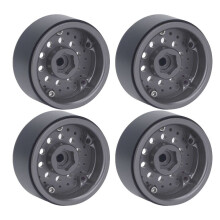 4 stuks 1/10 RC Beadlock velgen 1,9 inch aluminium grijs