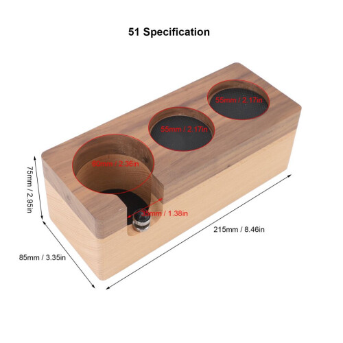 Elegante supporto in legno per pressino da caffè per bar e casa 51 1