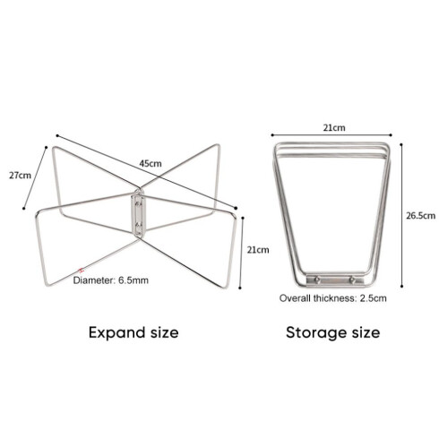 Rostfritt stål utomhus campingboxställ vikbar design stöder 100 kg