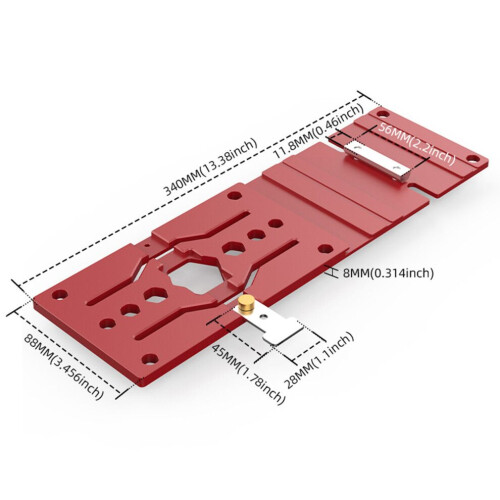 340mm Aluminum Track Saw Square Guide for Precise Woodworking 1
