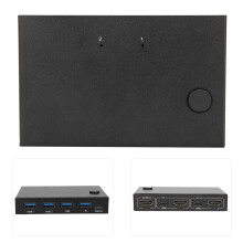 2-portars HDMI KVM-switchbox för tangentbord och mus med 4K-stöd