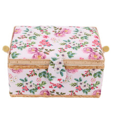 Large Double Layer Sewing Basket - 24cm x 17.5cm x 13cm, Capacity for Home, Office, Travel